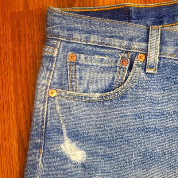 Levi’s 501 Denim Distressed Jean Shorts W30 A60 Waterless - Picture 4 of 11